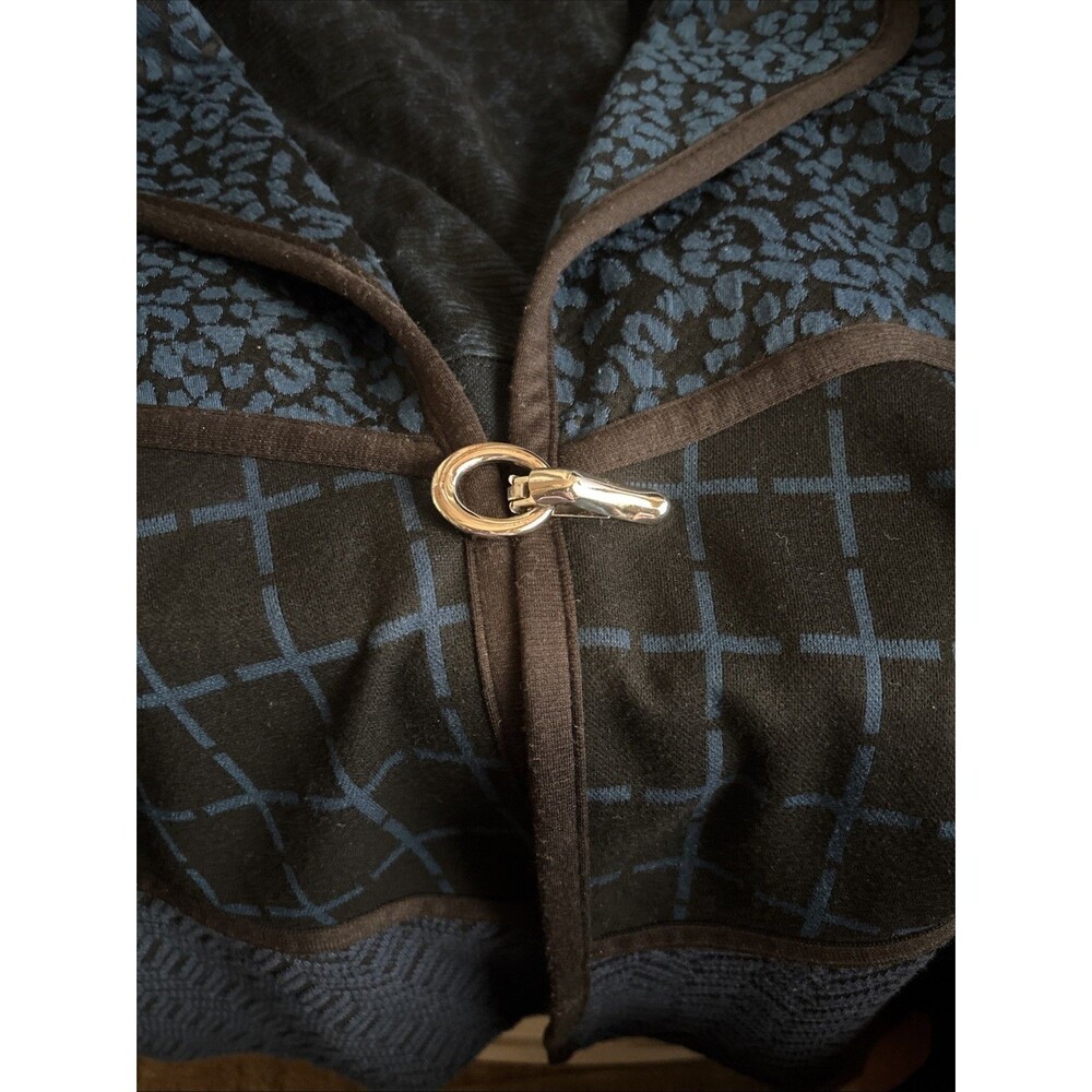 NY Collection Blue And Black Blazer Jacket Size L - Picture 6 of 9